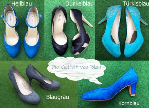 Färberei Holtmann Wittingen - Schuhe färben - Überblick Blautöne